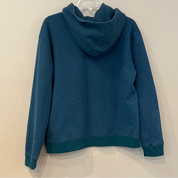 Roots "Outdoors Canada" Womens Blue Green Hoodie Sz M Super Soft interior! - Picture 6 of 9